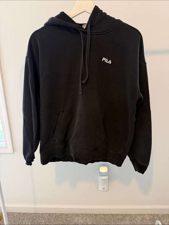 Fila Other - Fila Black Pullover Hoodie with White Logo